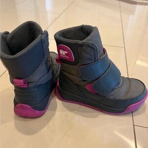 Sorel Gray and Pink Kids Boots